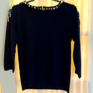 J crew jewel trim sweater